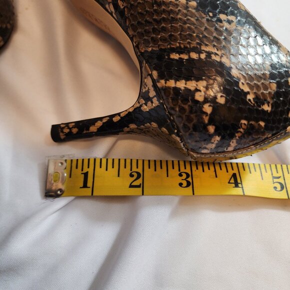 LAUREN RALPH LAUREN SIZE 8B SNAKESKIN 3" HEELS CLASSY SOPHISTICATED WORN ONCE - Picture 7 of 9